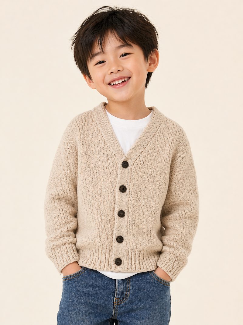 Kids button cardigan sweater — private label manufacturer China