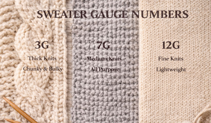 Sweater gauge numbers