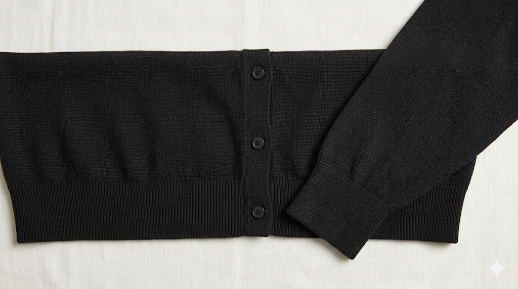 Fine 14G cotton modal polyester yarn texture — lightweight cardigan manufacturer China