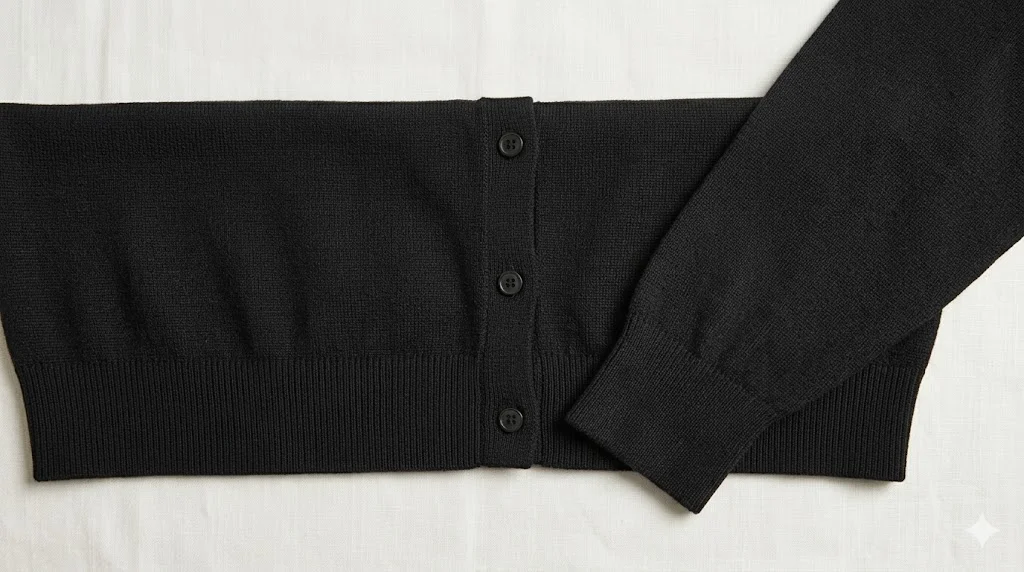 Fine 14G cotton modal polyester yarn texture — lightweight cardigan manufacturer China