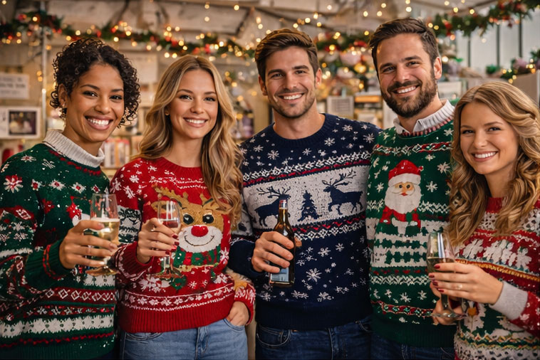 Women Christmas reindeer sweater OEM knitwear manufacturer