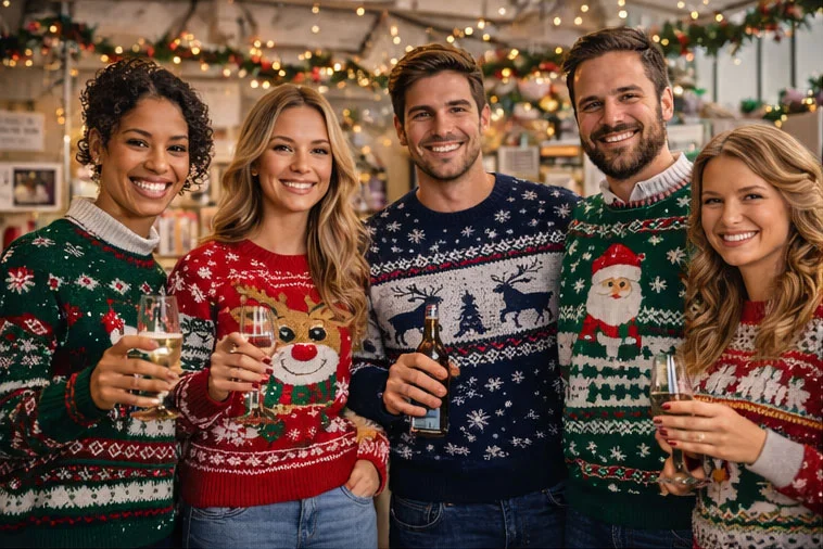 Women Christmas reindeer sweater OEM knitwear manufacturer