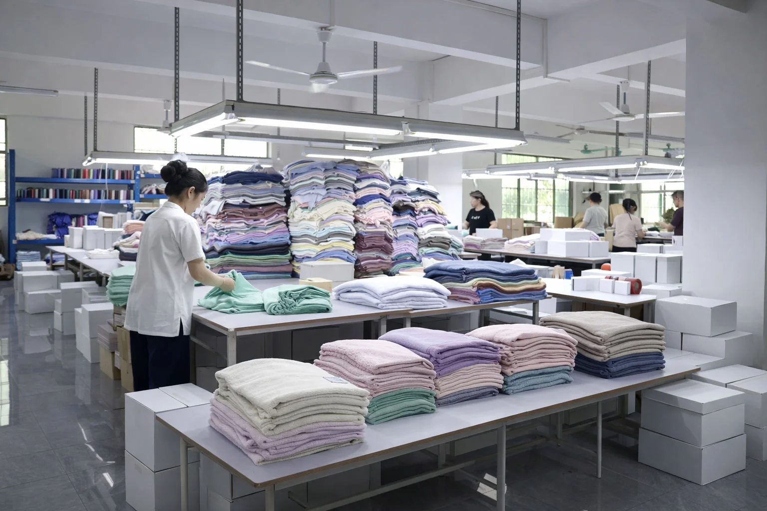 Knitwear packing before shipment — Lin Sweater Factory Dalang China