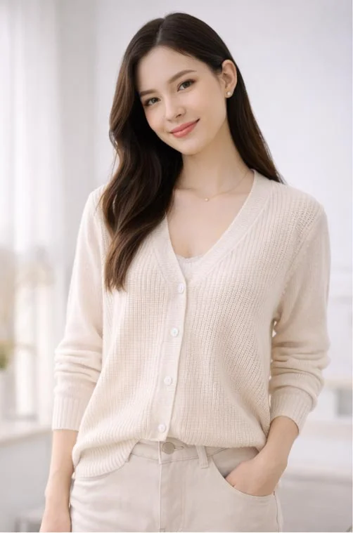 Women's cardigan private label knitwear manufacturer China low MOQ