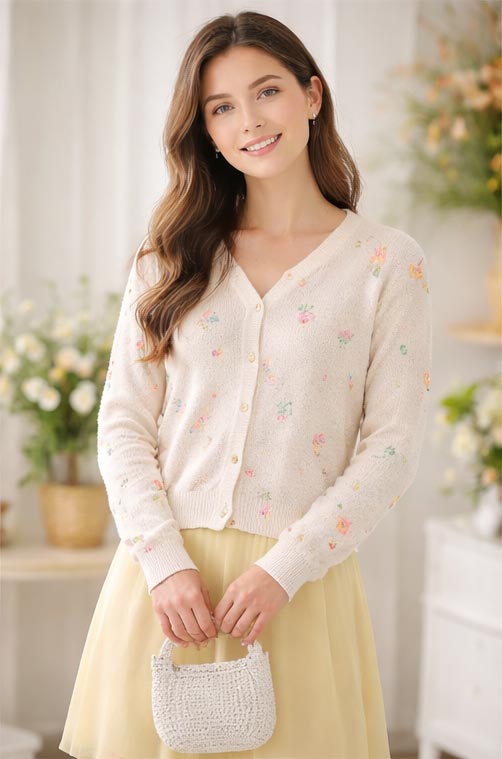 Custom women's jacquard sweater manufacturer China